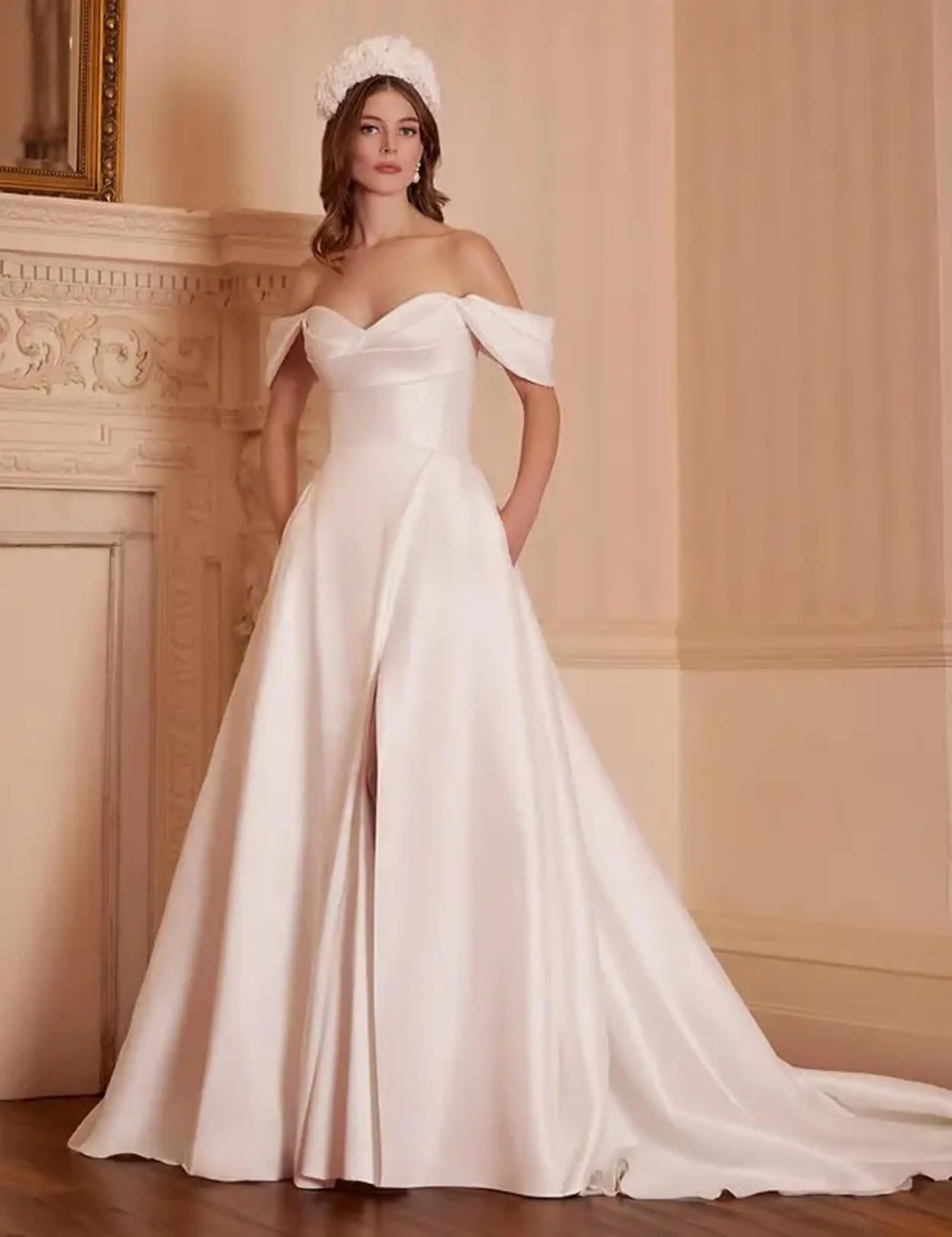 How to Create a Stunning Bridal Look with Satin Wedding Dresses Image